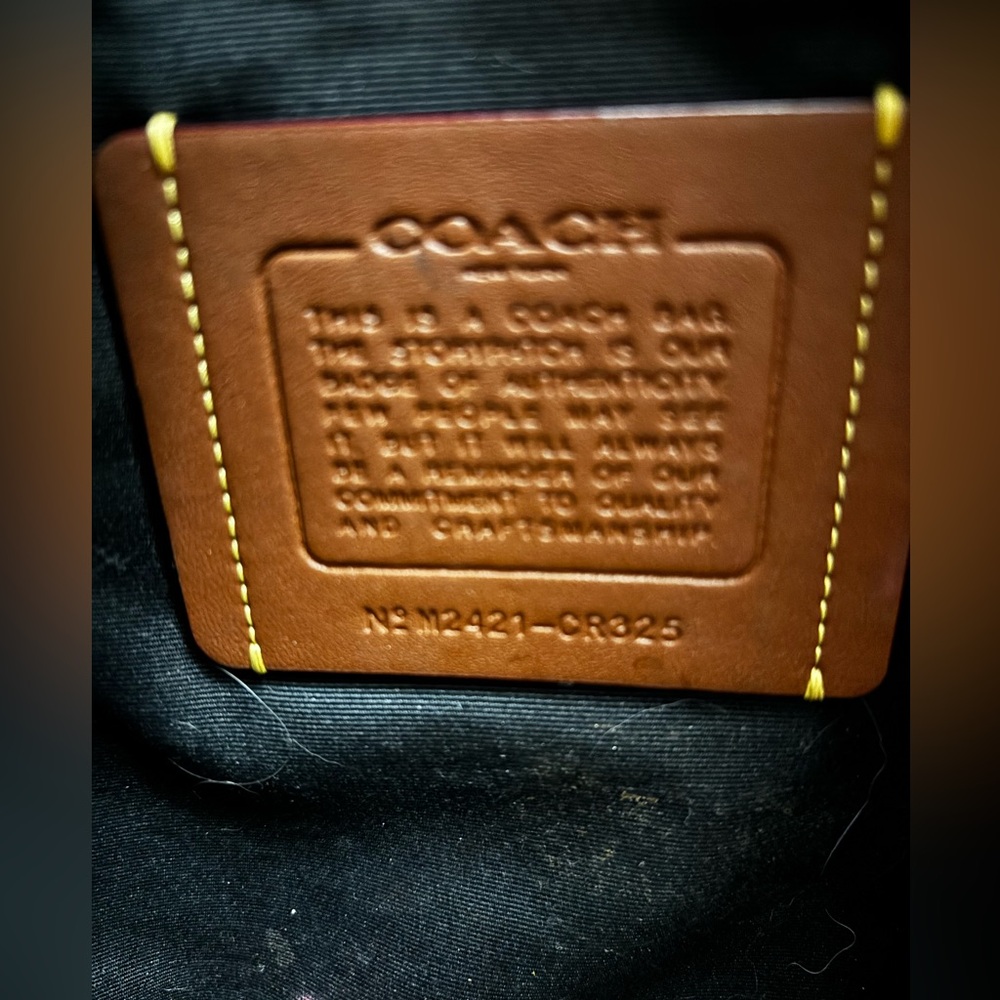 COACH Black & Grey Sprint Tote Canvas Messenger Signature Jacquard Top Zip Bag - Picture 3 of 5